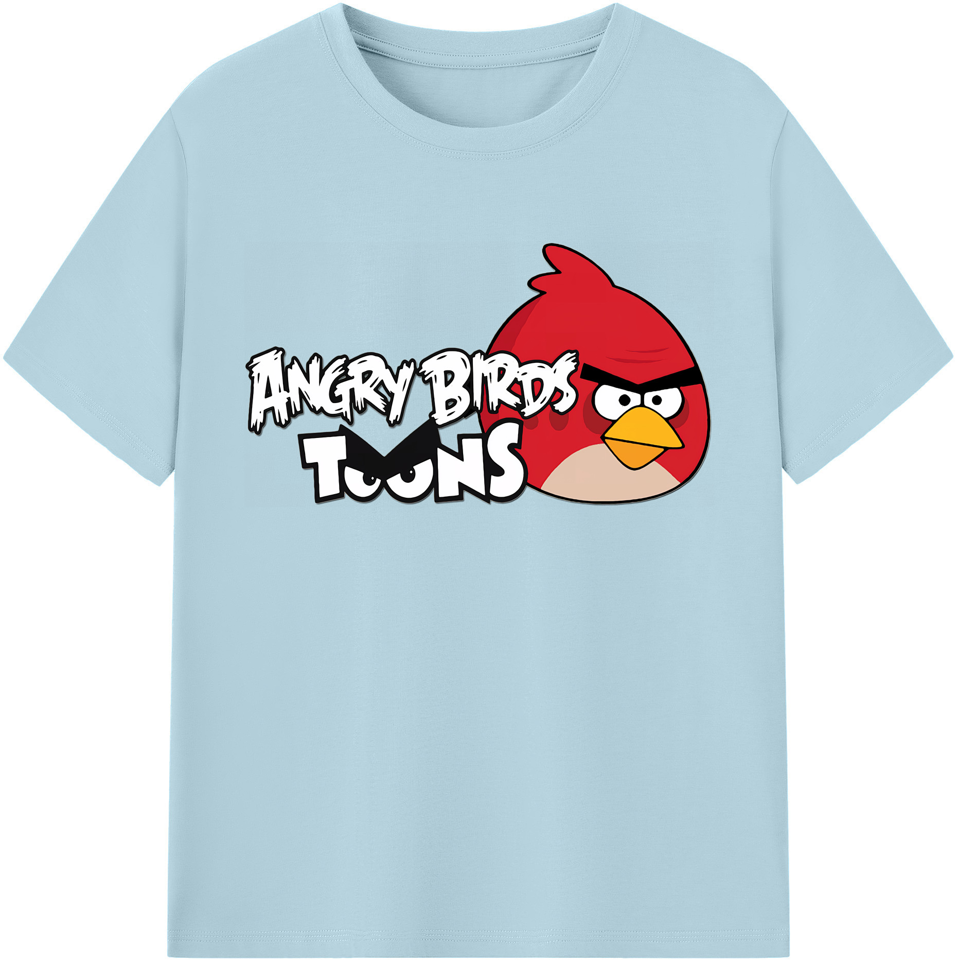 （画像用） Angry Birds アングリーバード 綿100％半袖Tシャツ（フロントプリント）